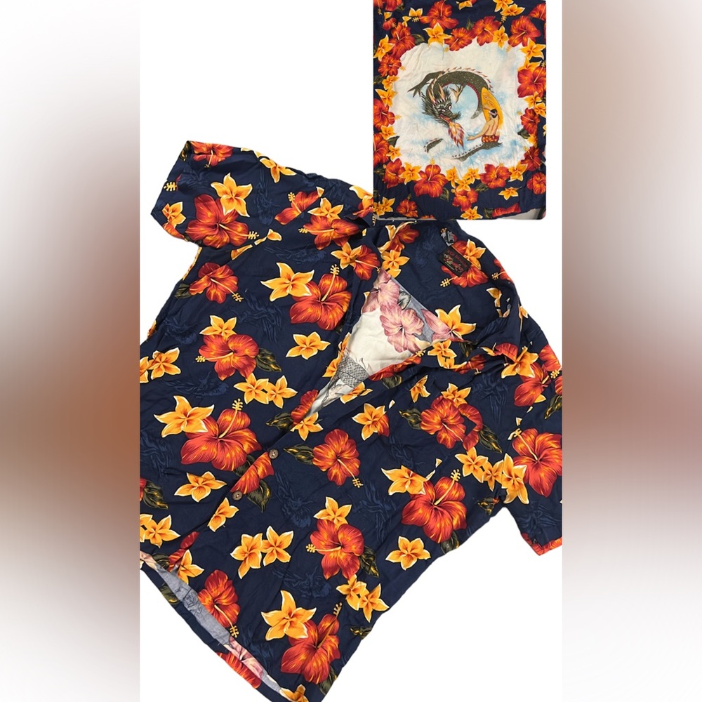 Red Dragon Men’s Hawaiian Shirt